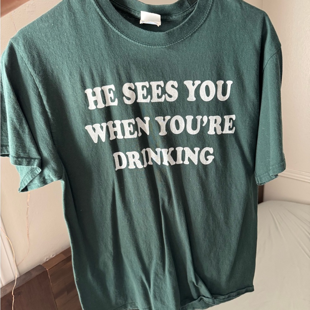 Port and Company Dark Green Graphic Tee